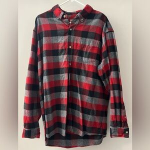 RedHead Red and Gray Plaid Casual Shirt
